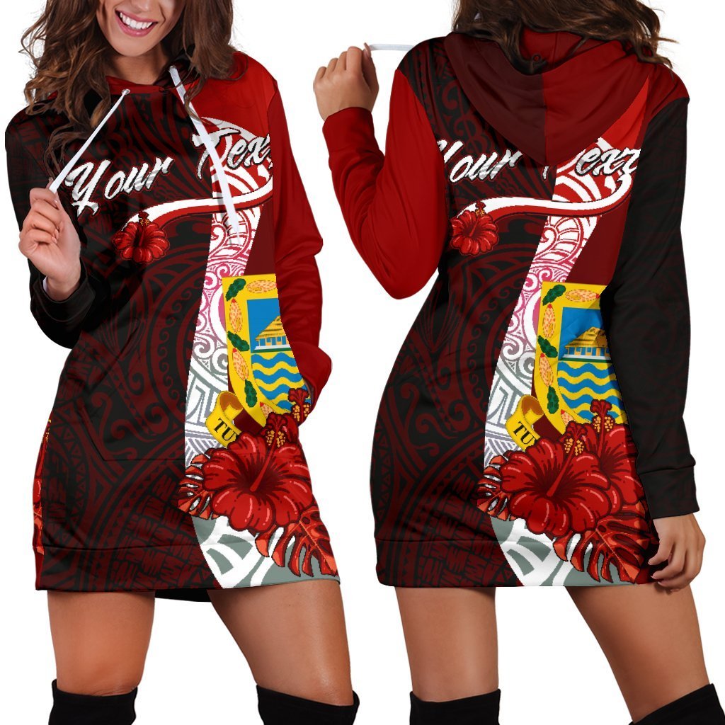 vanuatu-polynesian-custom-personalised-hoodie-dress-coat-of-arm-with-hibiscus