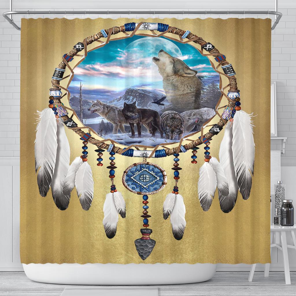 wolf-dreamcatcher-native-american-shower-curtain