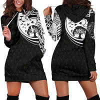 Viking Hoodie Dress, Skoll and Hati Rune Tattoo RLT12 - Wonder Print Shop