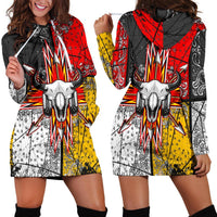 Bison Arrow Native American Women's Hoodie Dress LT10 - Wonder Print Shop