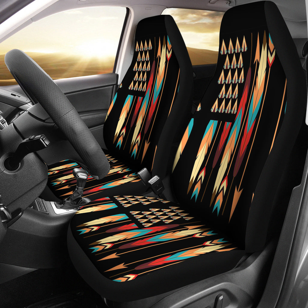 Color Feather Arrows Car Seat Covers LT10 - Wonder Print Shop