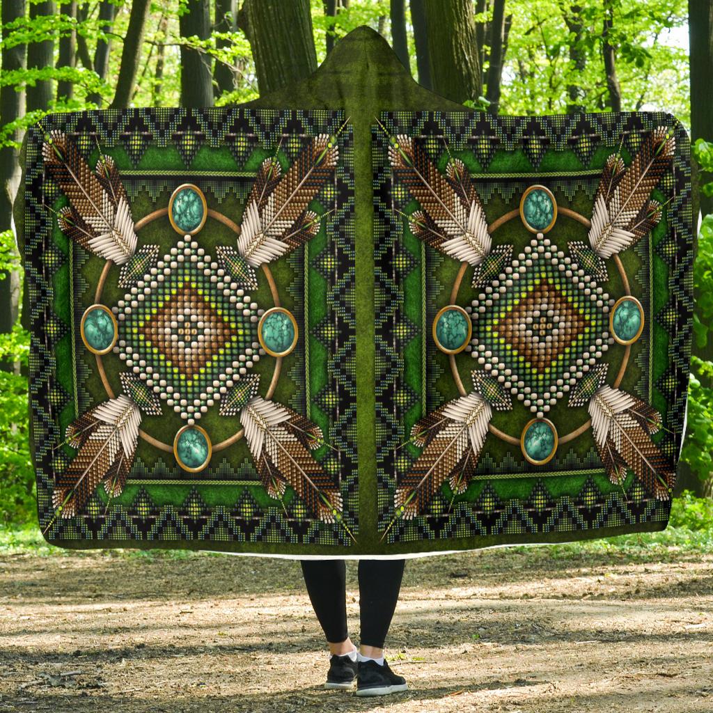 native-american-mandala-pattern-green-hooded-blanket