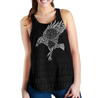 Viking The Raven Of Odin Tattoo Women's Racerback Tank RLT12 - Wonder Print Shop