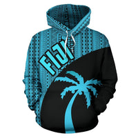 Fiji Tapa Hoodie Fiji Coconut Tree - Wonder Print Shop