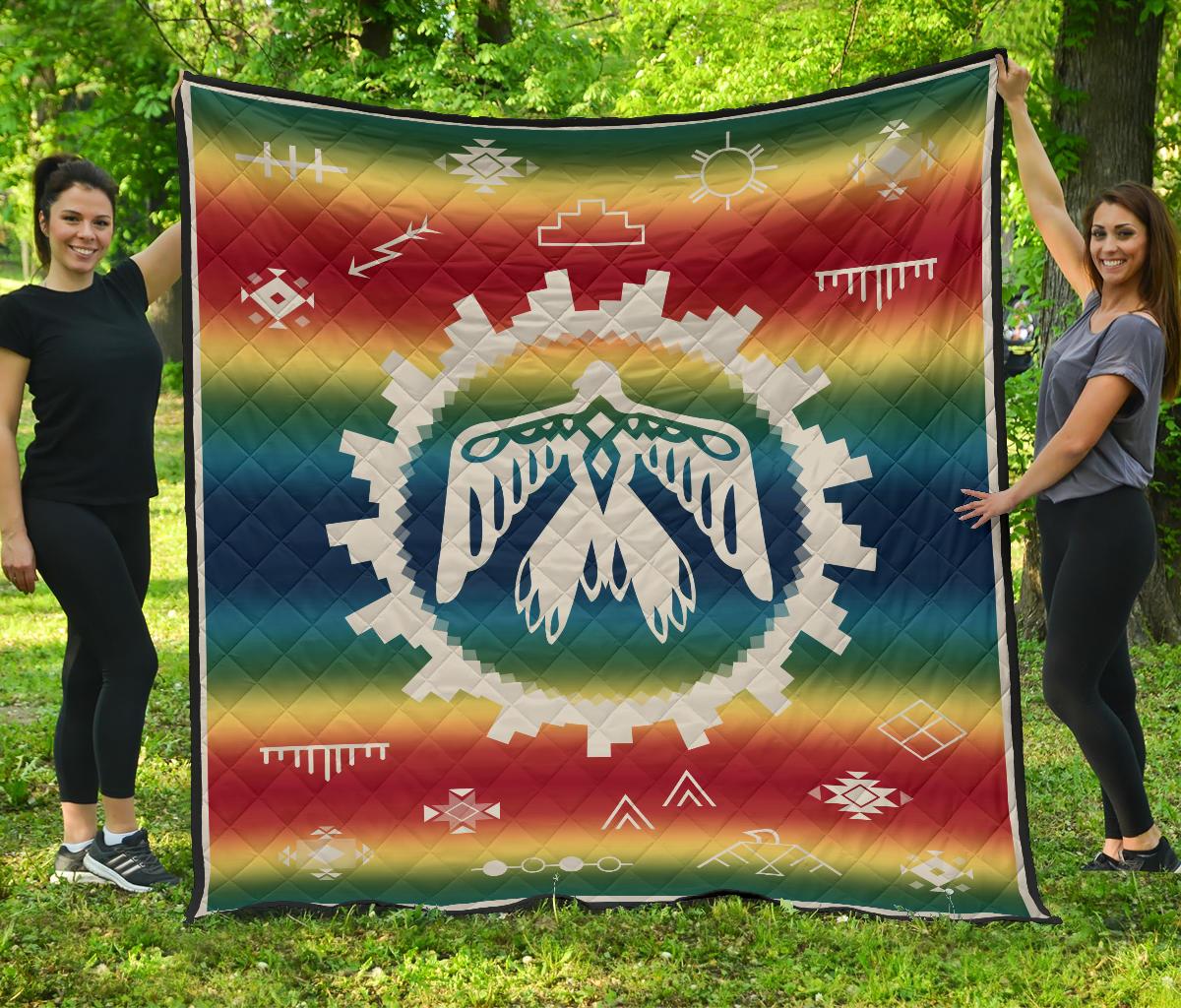 Thunderbird Rainbow Native American Premium Quilt LT10 - Wonder Print Shop