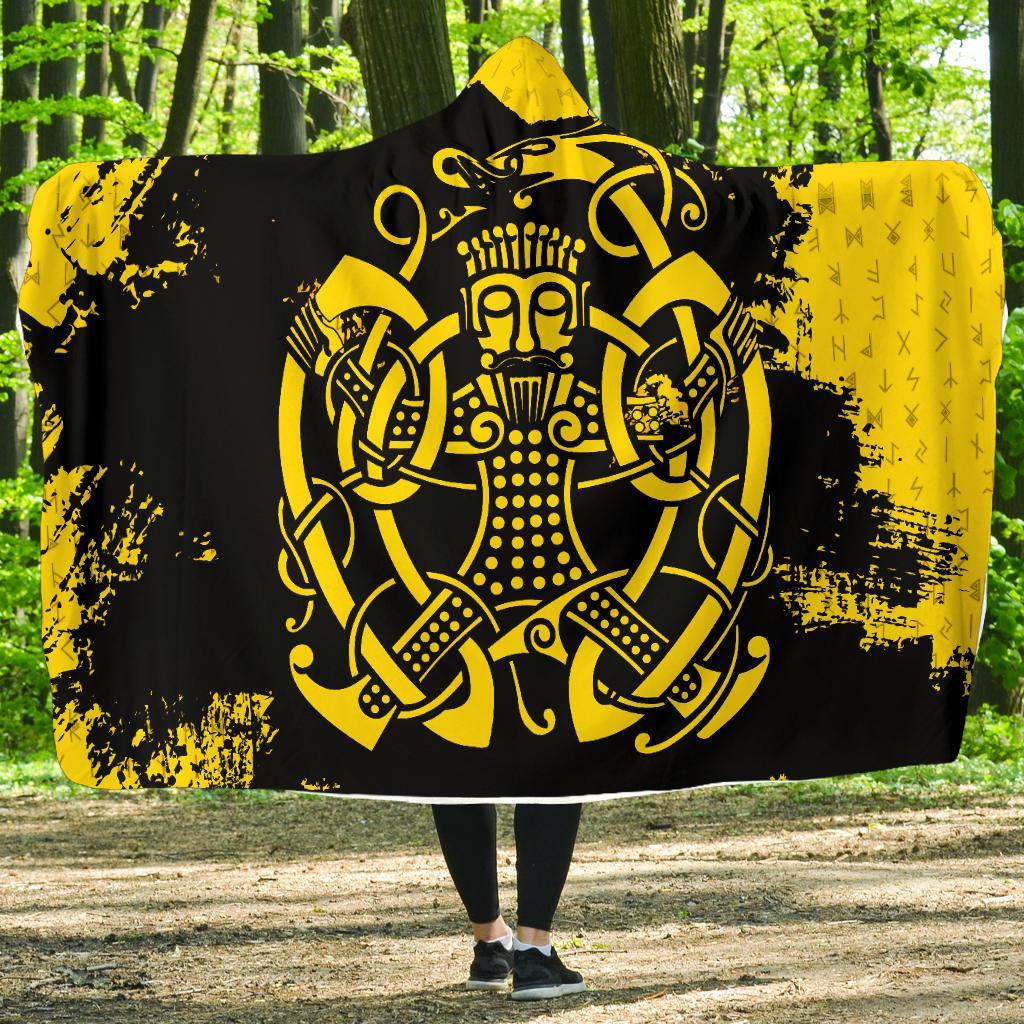 viking-hooded-blanket-loki-bound-triskele-rune-gold