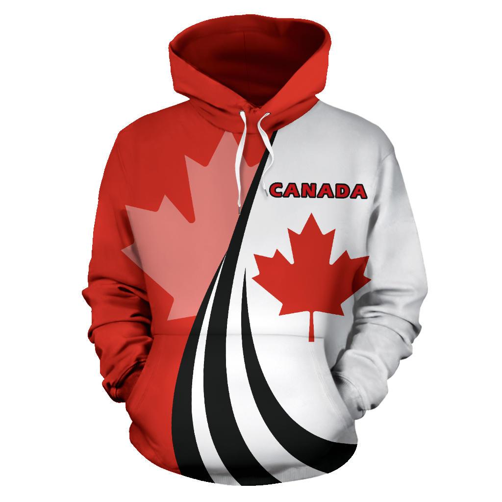 Canada Maple Leaf Flag Hoodie - Wonder Print Shop