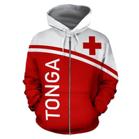Tonga All Over Zip Hoodie - Polynesian Curve Version - Wonder Print Shop