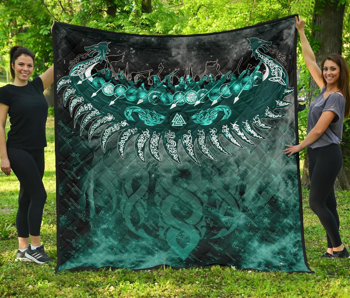 Viking Drakkar Ship Quilt RLT12 - Wonder Print Shop