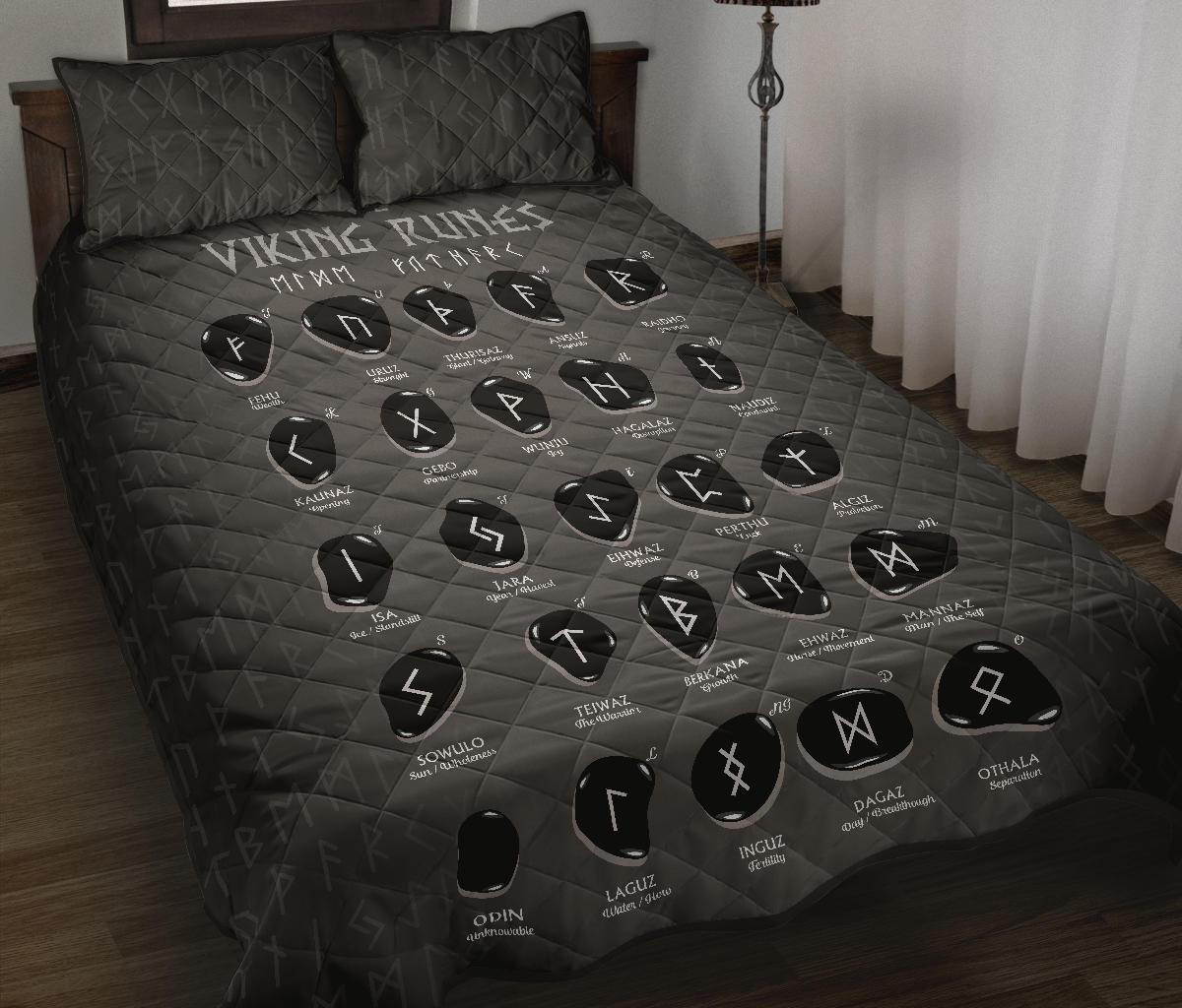 Viking Quilt Bed Set - The Viking Runes RLT12 - Wonder Print Shop