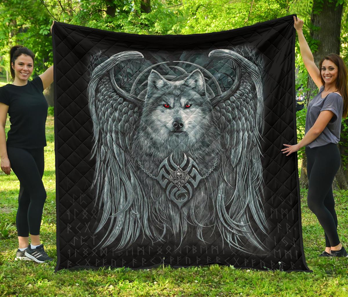 Viking Premium Quilt, Spiral Wolf Spirit RLT12 - Wonder Print Shop
