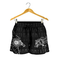 viking-womens-shorts-raven-and-wolf-special-tattoo