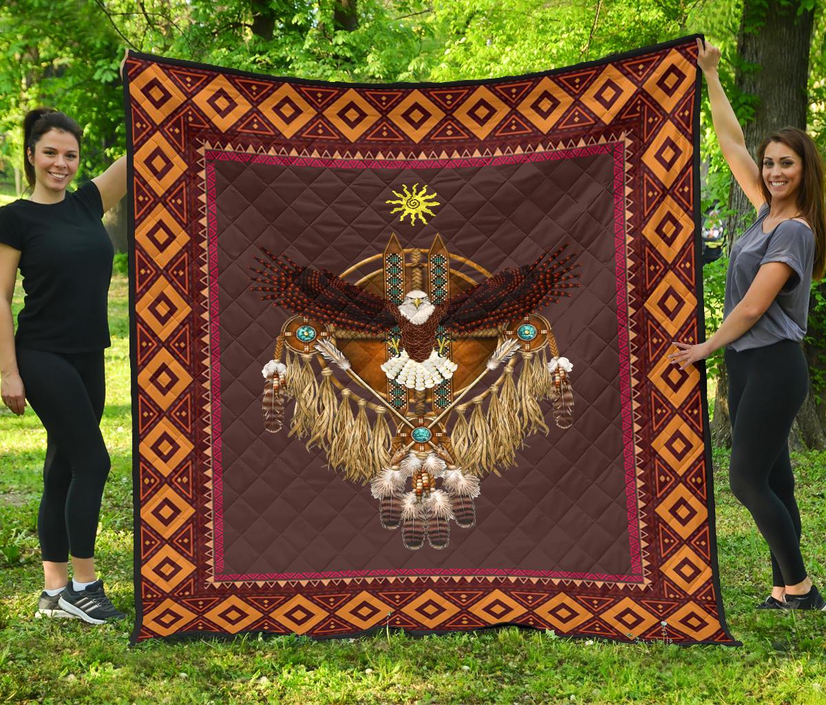 Eagle Sun Symbols Native American Premium Quilt LT10 - Wonder Print Shop