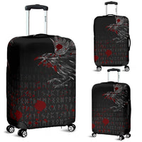Viking Luggage Cover - The Raven Of Odin Rune Blood RLT12 - Wonder Print Shop