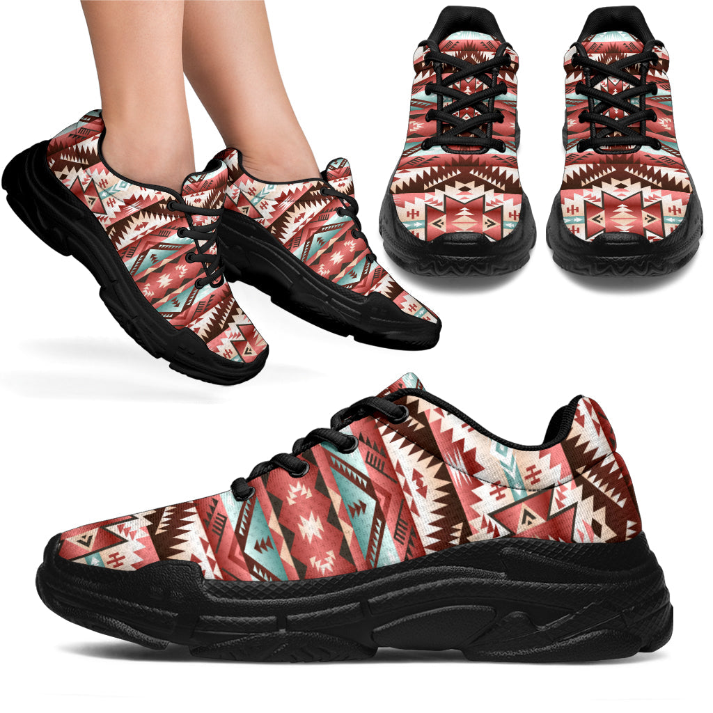 red-vector-native-american-chunky-sneakers