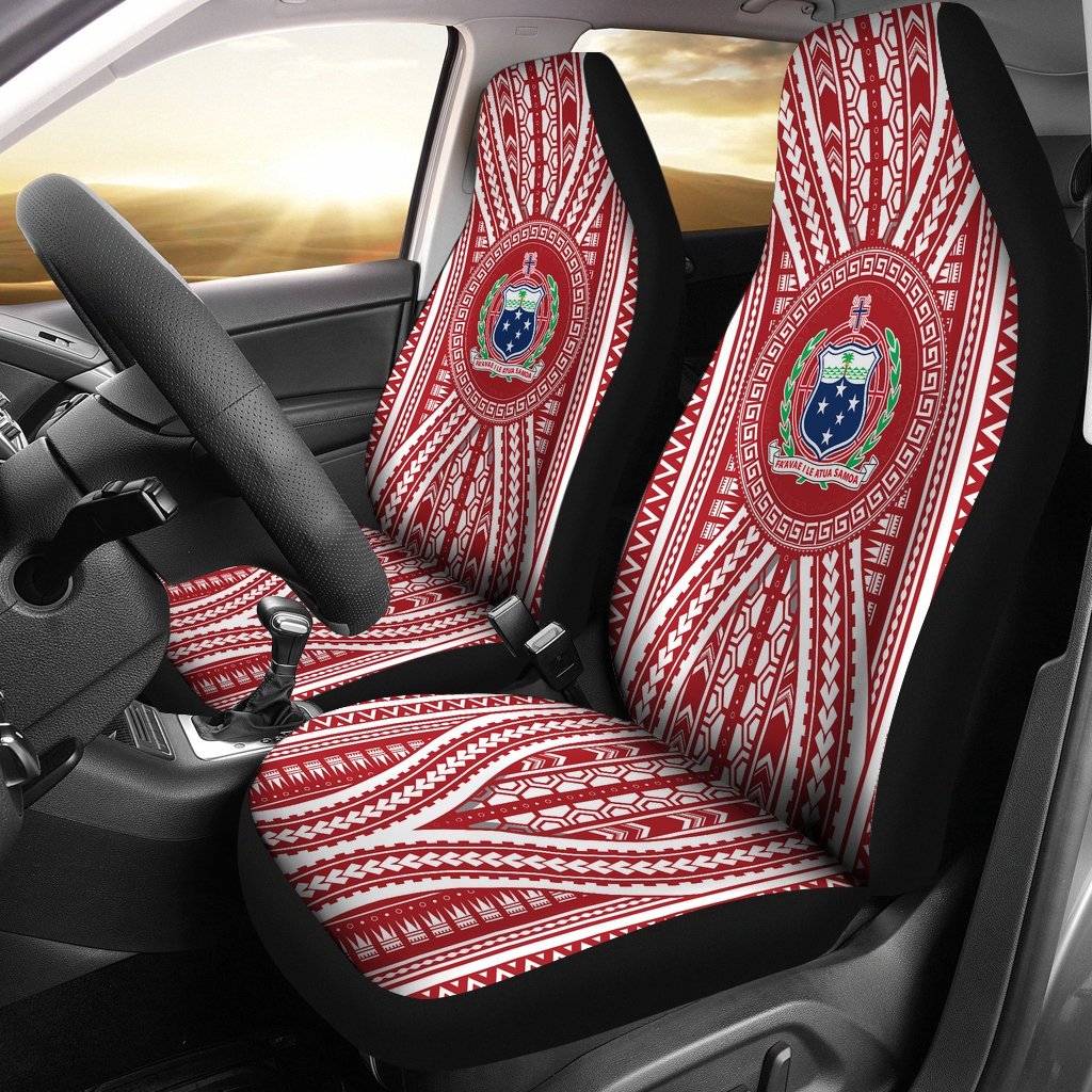 samoa-car-seat-covers-samoa-coat-of-arms-red-version