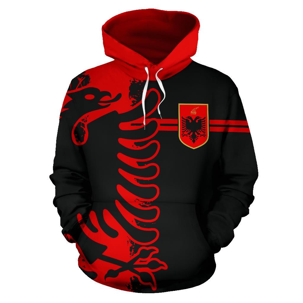 Albania Flag Hoodie Mystic Style - Wonder Print Shop