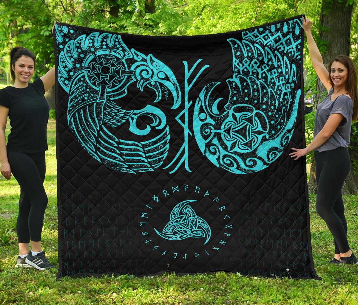Viking Quilt Raven Tattoo RLT12 - Wonder Print Shop