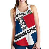 Dominican Republic Women's Racercback Tank - Flag And Coat Of Arms - Wonder Print Shop