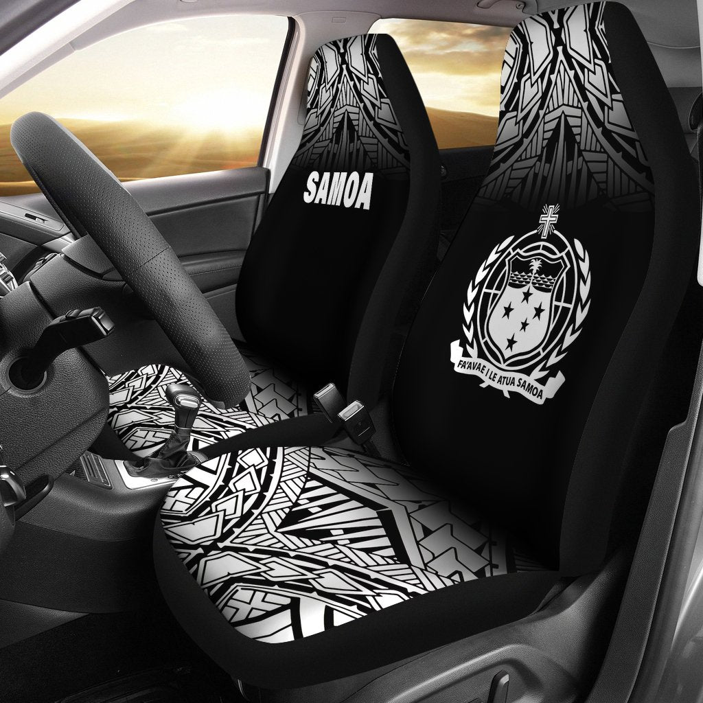 samoa-car-seat-covers-samoa-coat-of-arms-polynesian-tattoo-fog-black