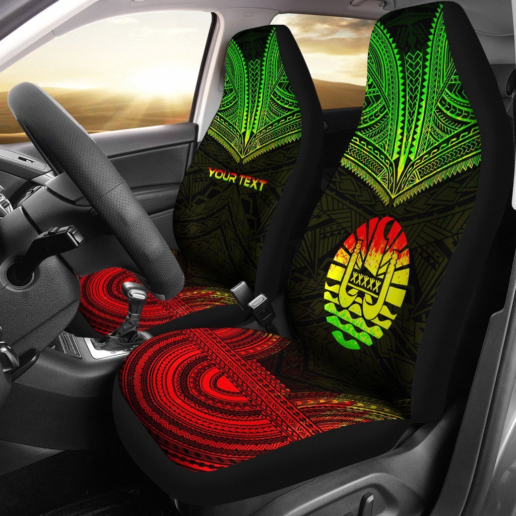 tahiti-custom-personalised-car-seat-cover-tahiti-flag-polynesian-chief-tattoo-reggae-version