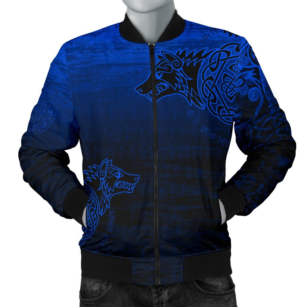 Viking Men's Bomber Jacket, Skoll and Hati RLT12 - Wonder Print Shop