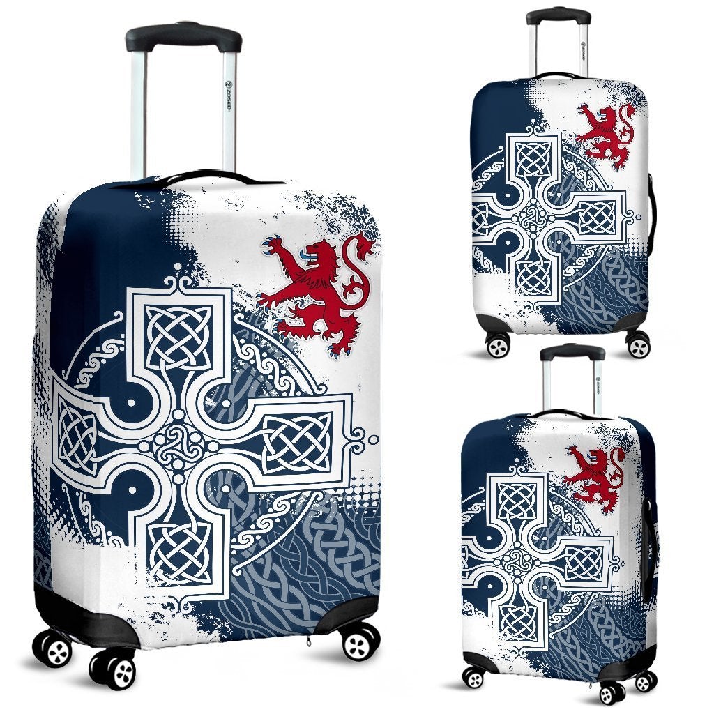 Scotland Luggage Cover Scottish Celtic Cross - Wonder Print Shop