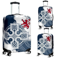 Scotland Luggage Cover Scottish Celtic Cross - Wonder Print Shop