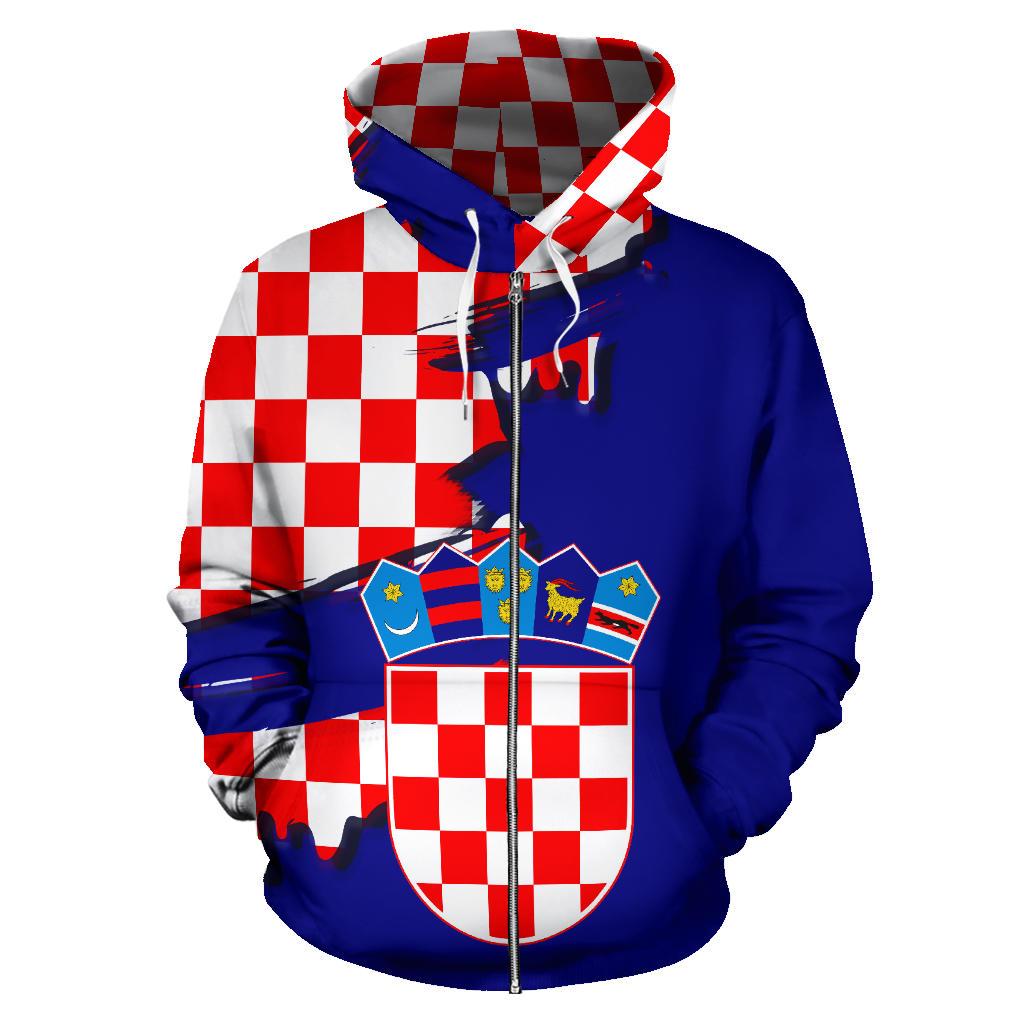 croatia-coat-of-arms-unique-all-over-zipper-hoodie-scratch-style-blue