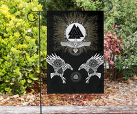 Viking Garden Flag Raven, Valknut and Vegvisir RLT12 - Wonder Print Shop
