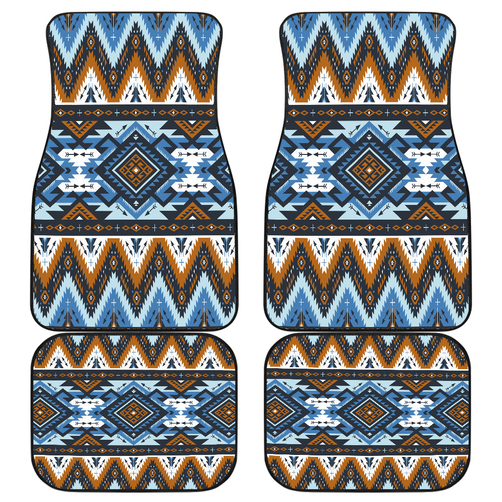 Native American Retro Colors Tribal Seamless Front and Back Car Mats Set Of 4 LT10 - Wonder Print Shop