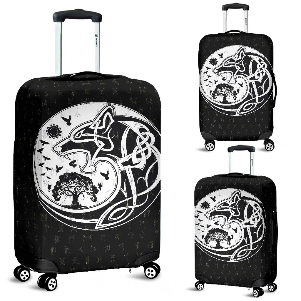 Viking Luggage Cover, Skoll and Hati Rune Tattoo RLT12 - Wonder Print Shop