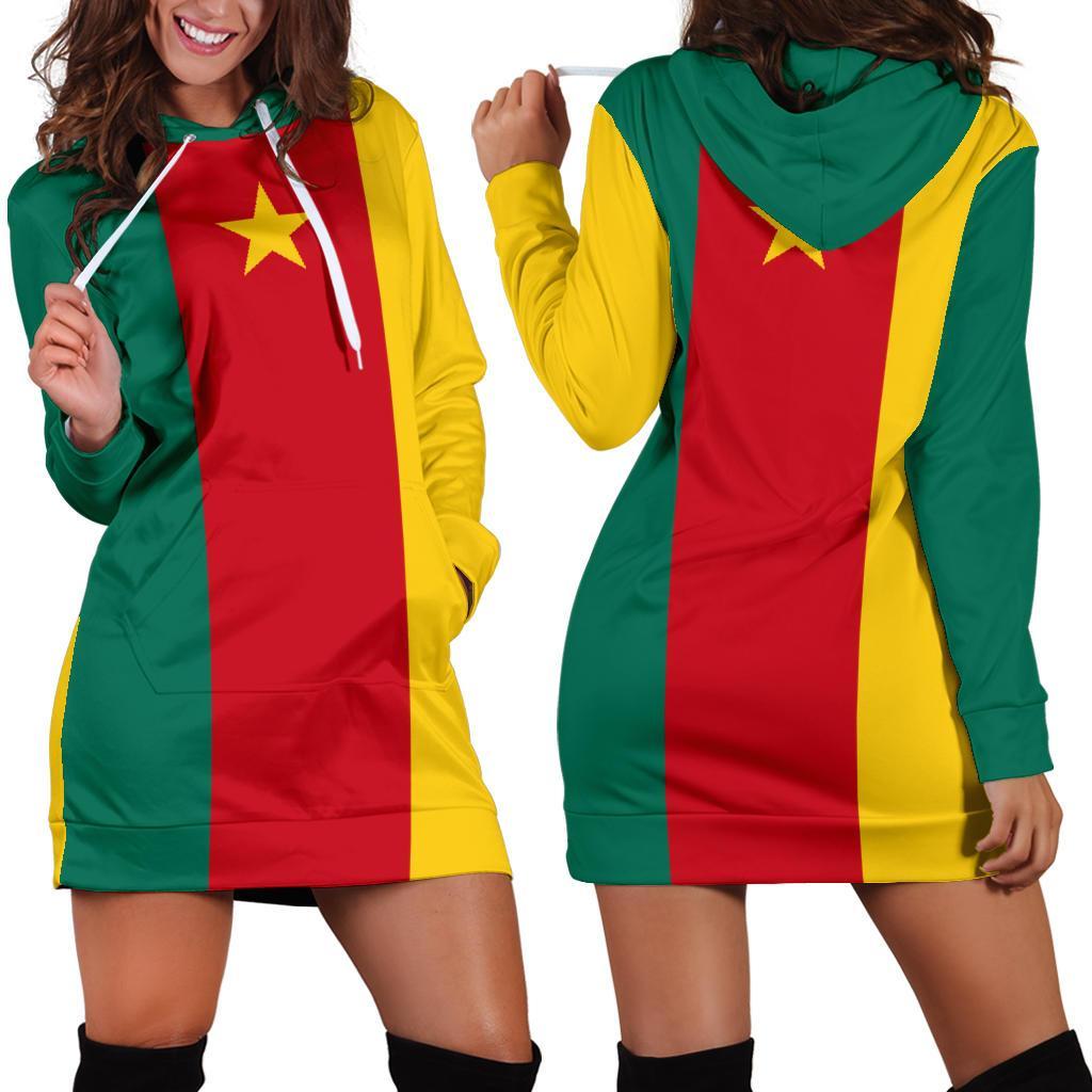 Cameroon Hoodie Dress Flag - Wonder Print Shop