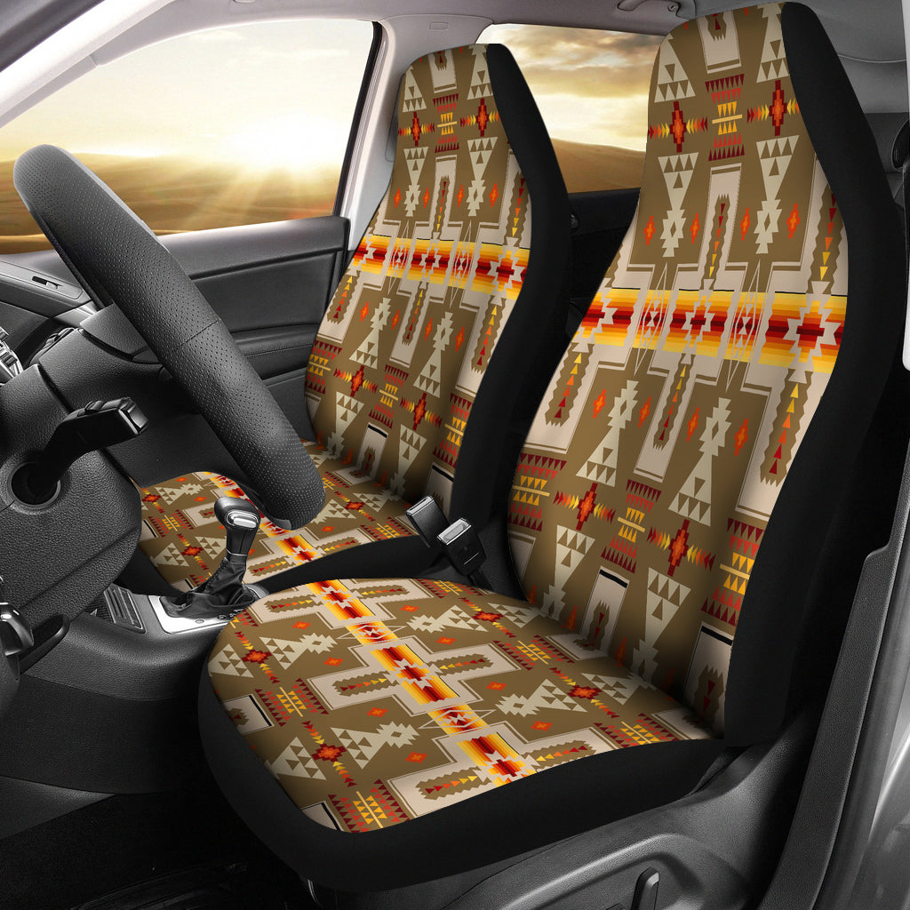 Light Brown Tribe Design Native American Car Seat Covers LT10 - Wonder Print Shop
