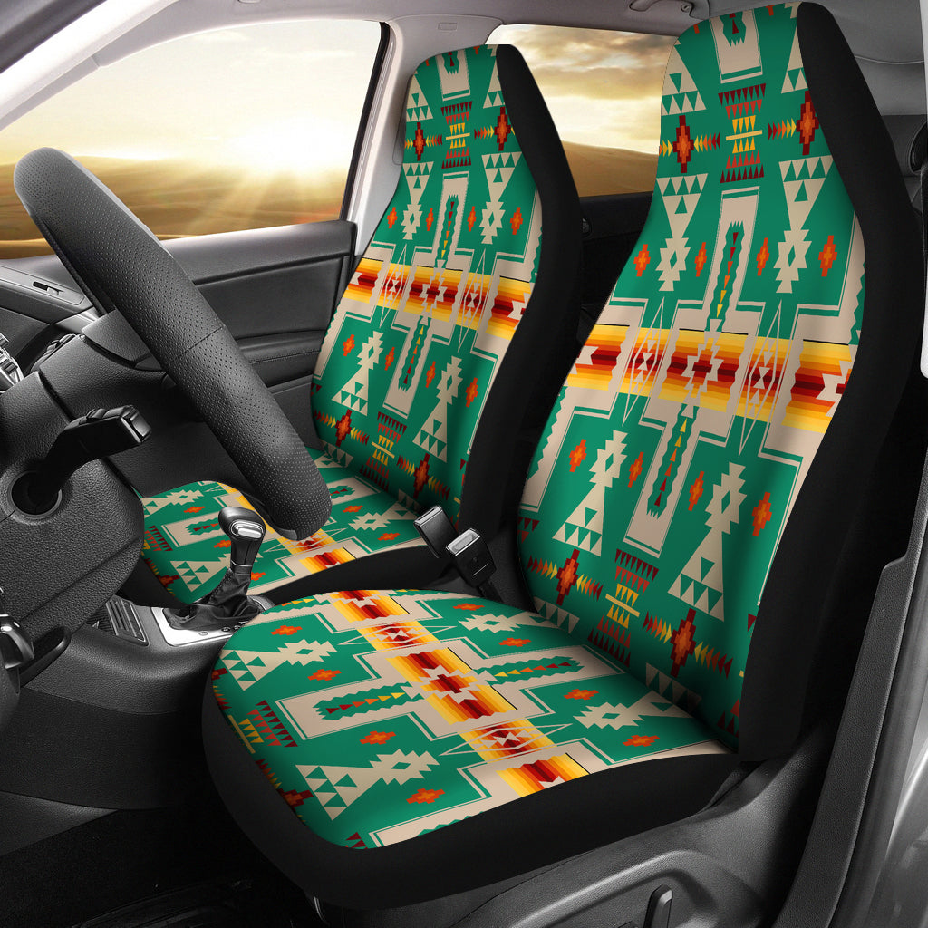 Green Tribe Design Native American Car Seat Covers LT10 - Wonder Print Shop