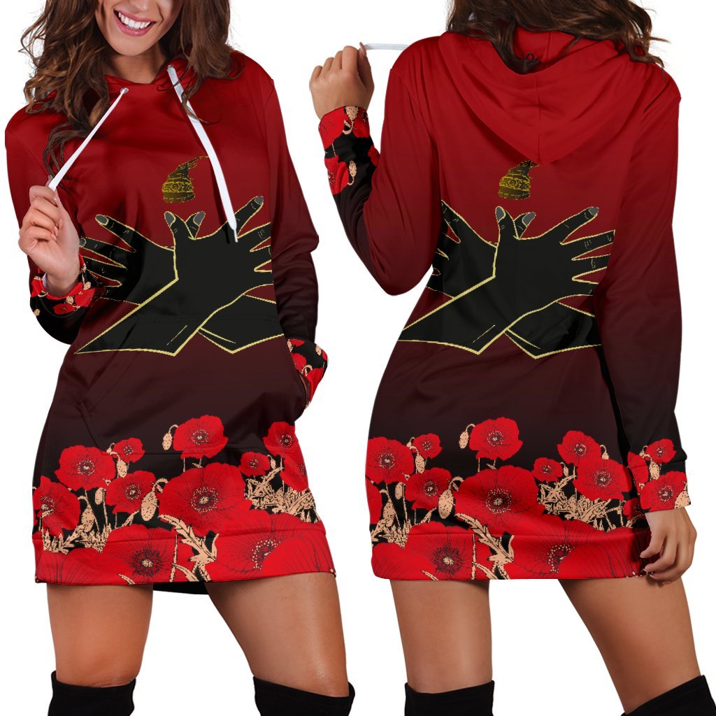 albania-flag-double-eagle-hand-hoodie-dress
