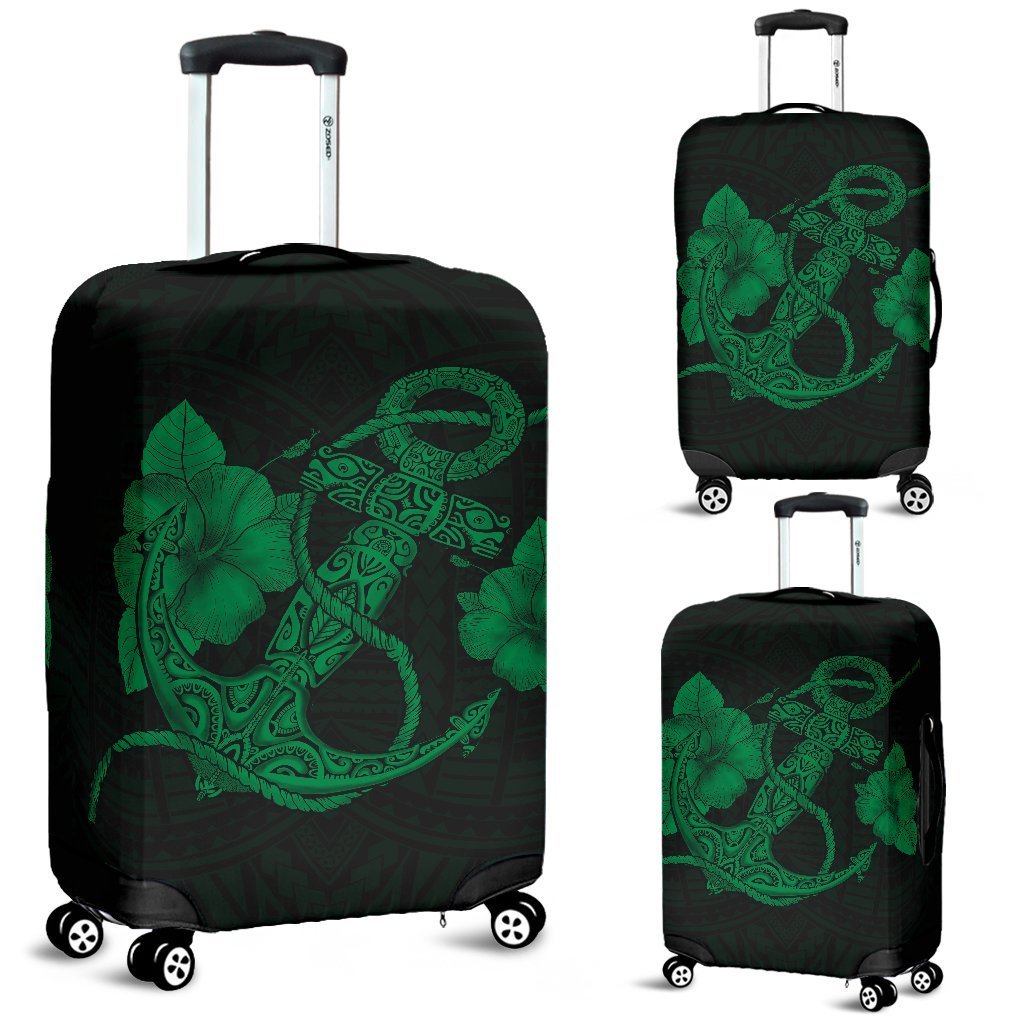 anchor-green-poly-tribal-luggage-covers