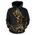 Polynesian Kakau Helmet Weapon Gold - Kanaka Warrior Hoodie - Wonder Print Shop