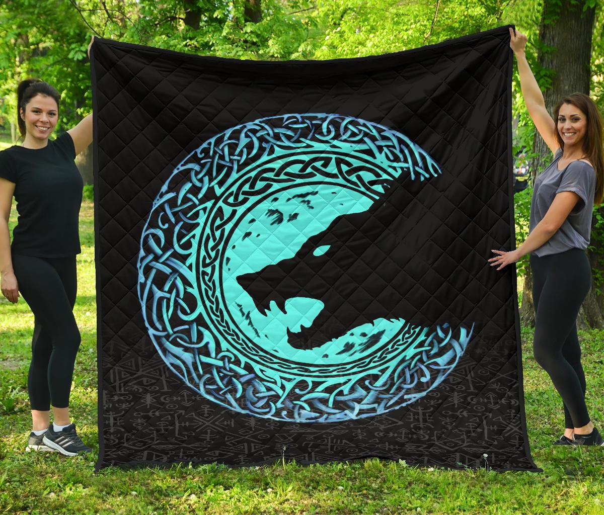 Viking Premium Quilt - Fenrir Norse Wolf RLT12 - Wonder Print Shop