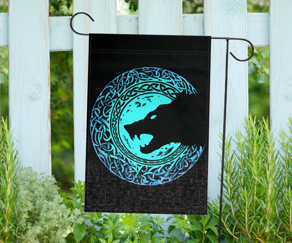 Viking Flag Fenrir Norse Wolf RLT12 - Wonder Print Shop
