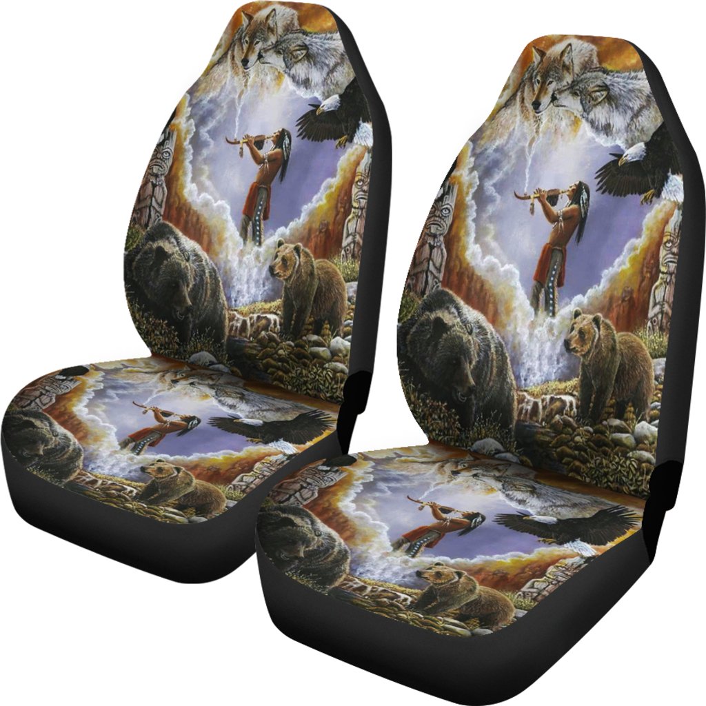 Calling The Totems Native American Car Seat Covers LT10 - Wonder Print Shop