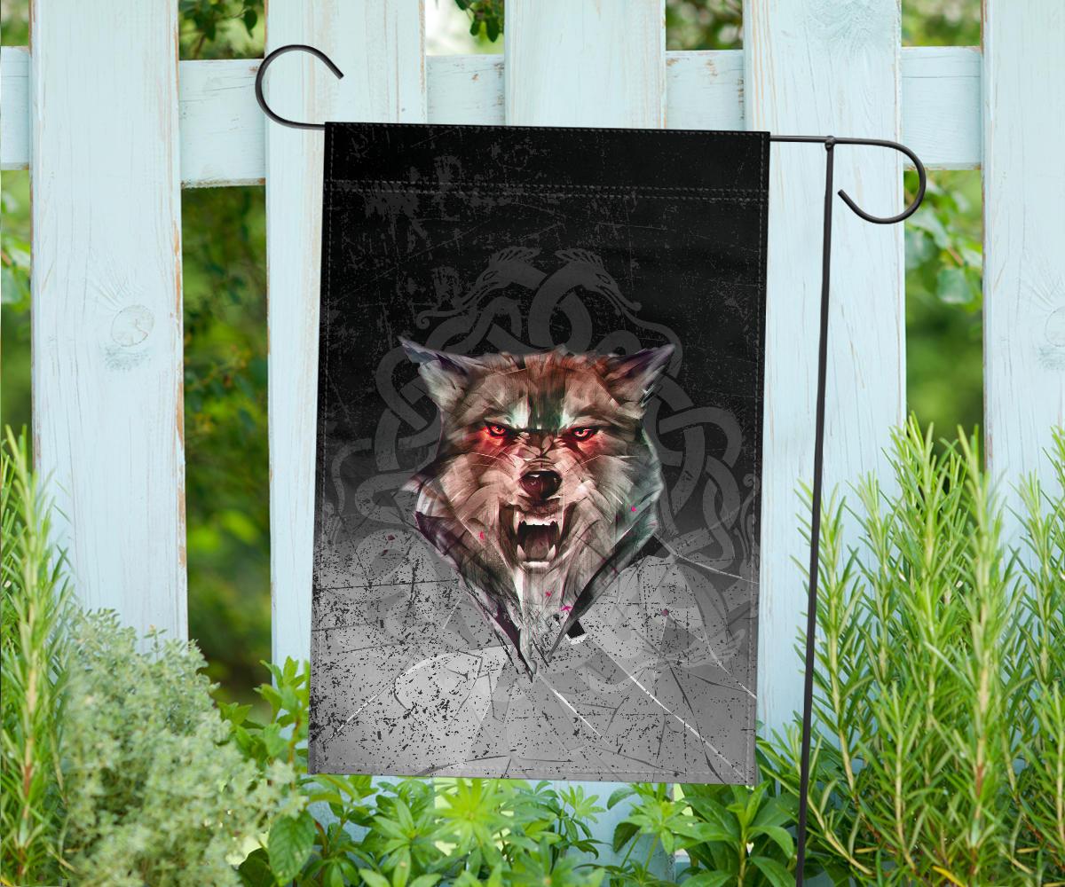 Viking Garden Flag Fenrir Norse Wolf RLT12 - Wonder Print Shop