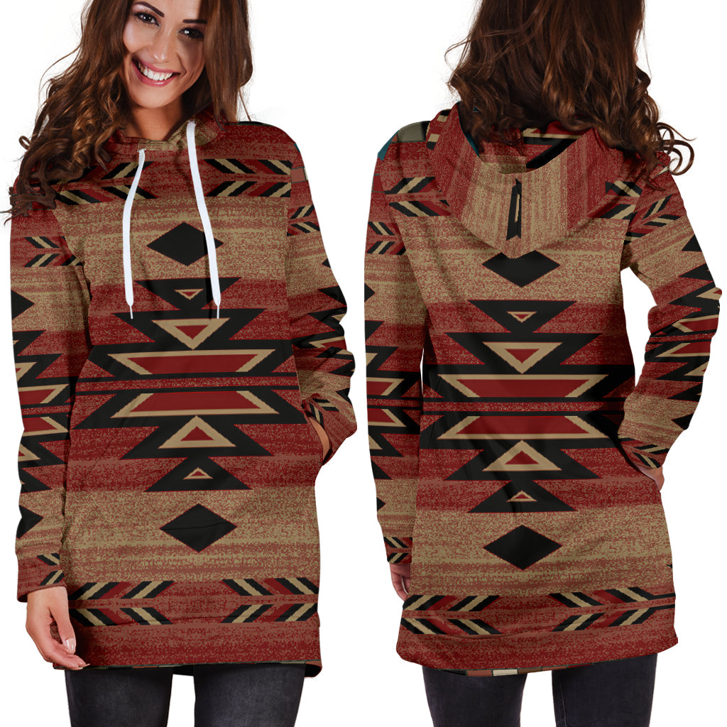 Red Arrow Hoodie Dress LT10 - Wonder Print Shop