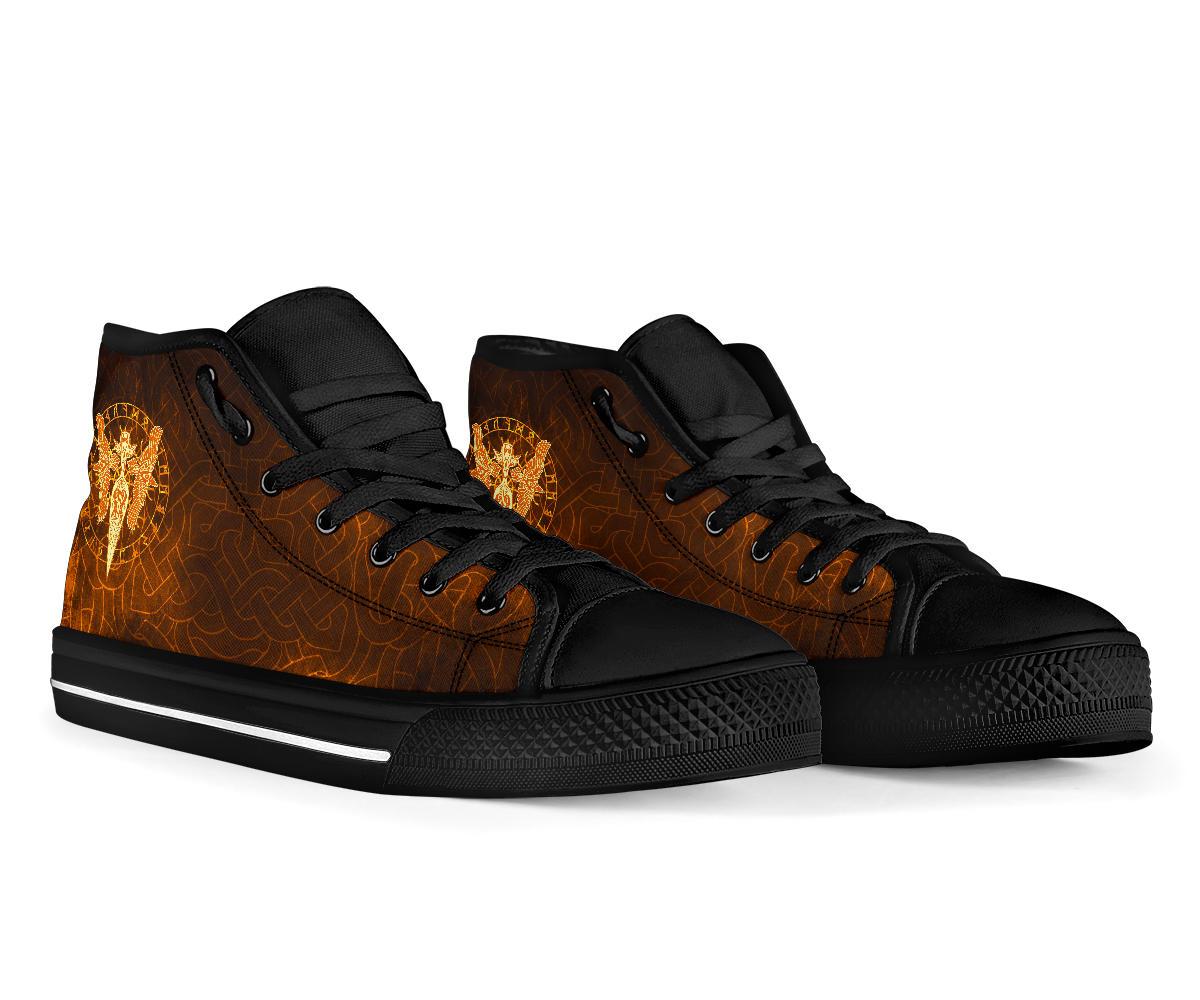 viking-high-top-shoes-gold-spear-of-the-god-odin-gungnir-and-two-gold-ravens