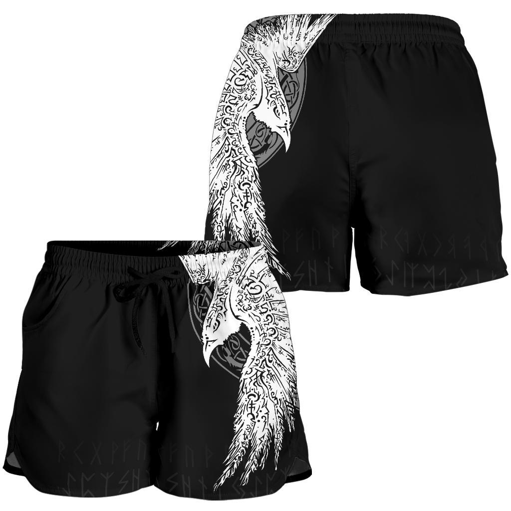 viking-womens-shorts-mystical-raven-tattoo-special