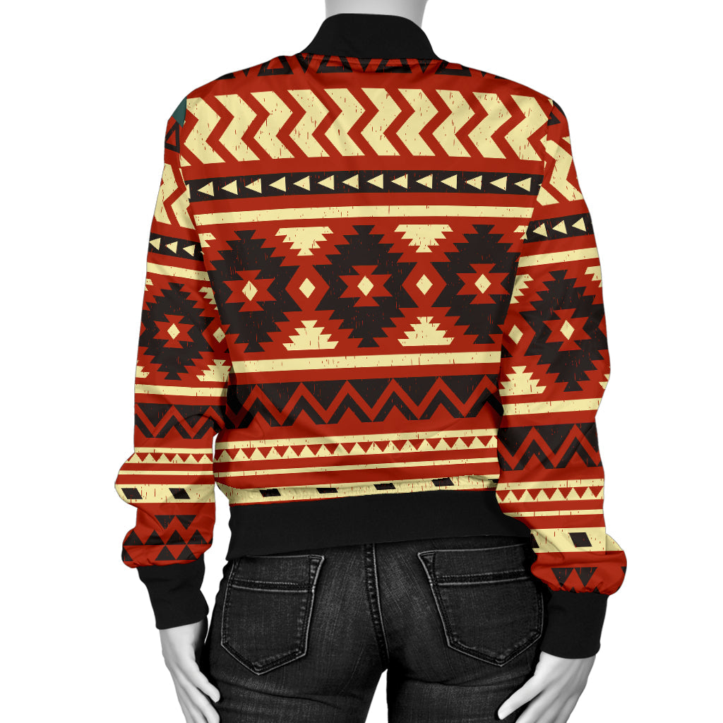 Seamless Ethnic Pattern Women's Bomber Jacket LT10 - Wonder Print Shop