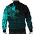 Viking Men's Bomber Jacket - The Raven Of Odin Rune Cyan RLT12 - Wonder Print Shop