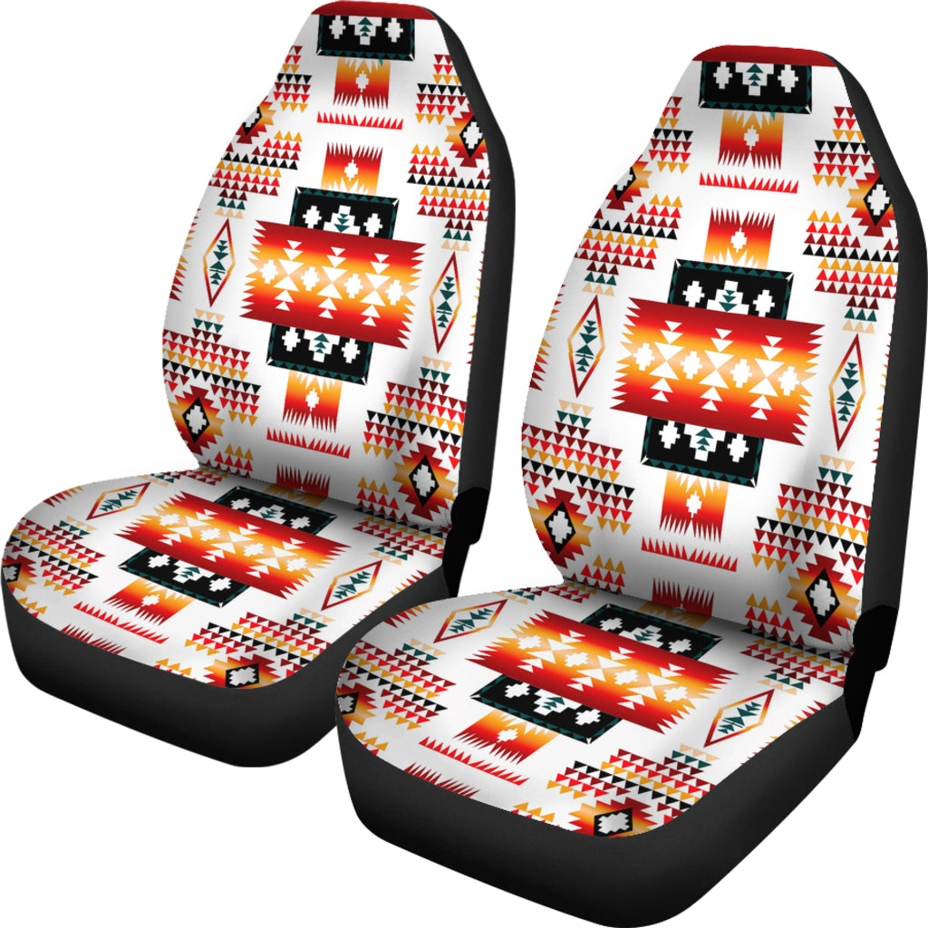 White Tribes Pattern Native American Car Seat Covers LT10 - Wonder Print Shop