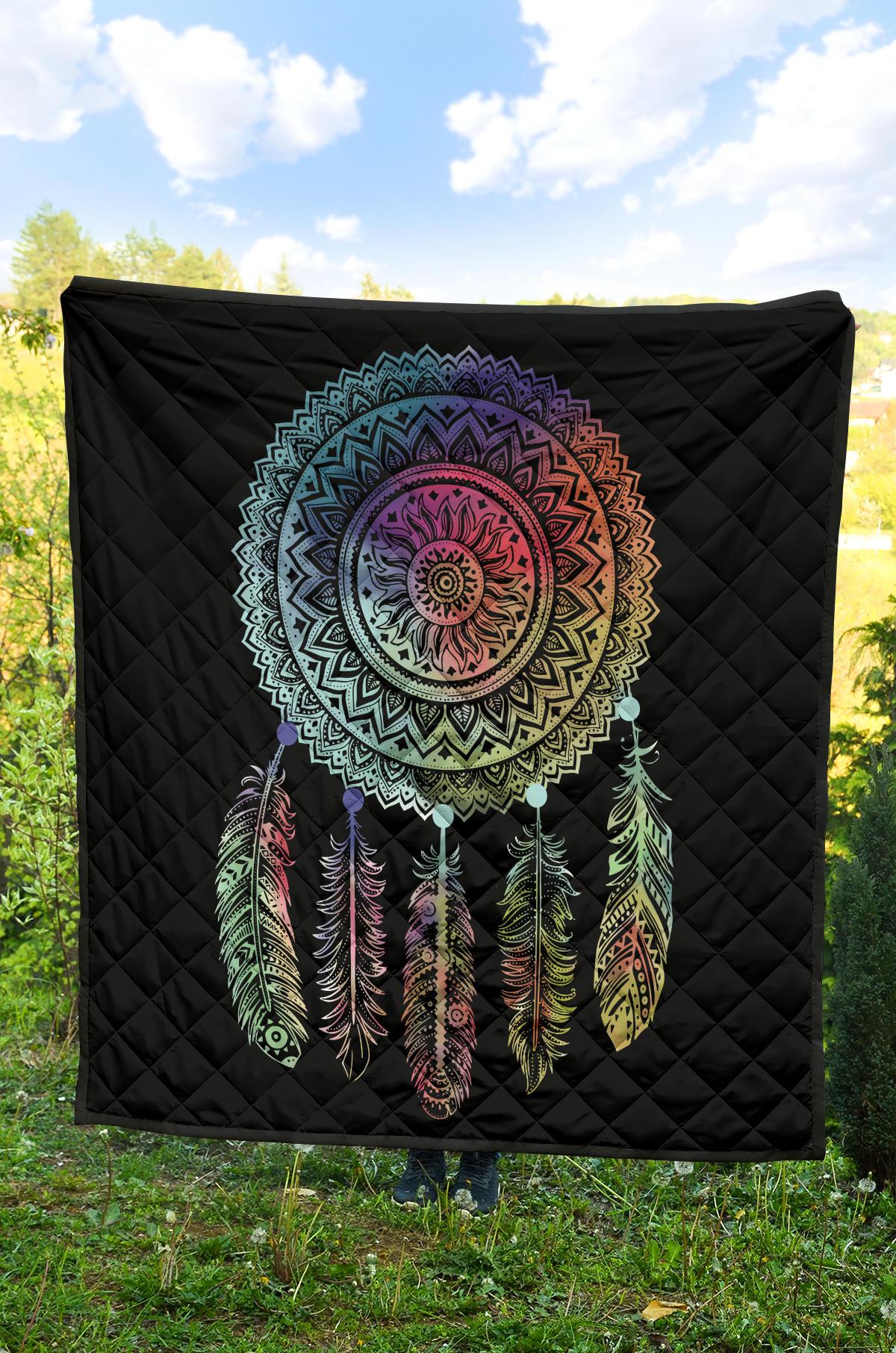 Mandala Dreamcatcher Native American Premium Quilt LT10 - Wonder Print Shop