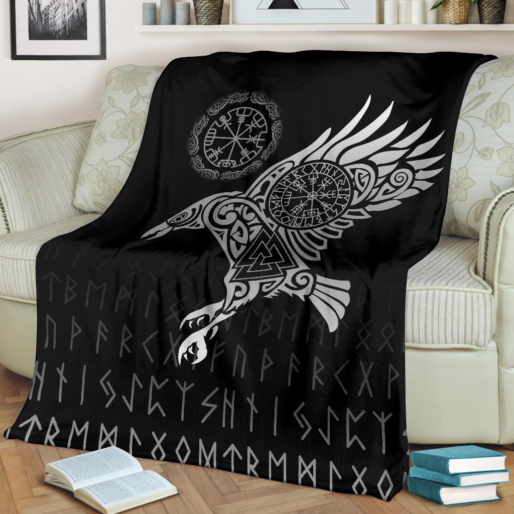 viking-blanket-the-raven-of-odin-tattoo